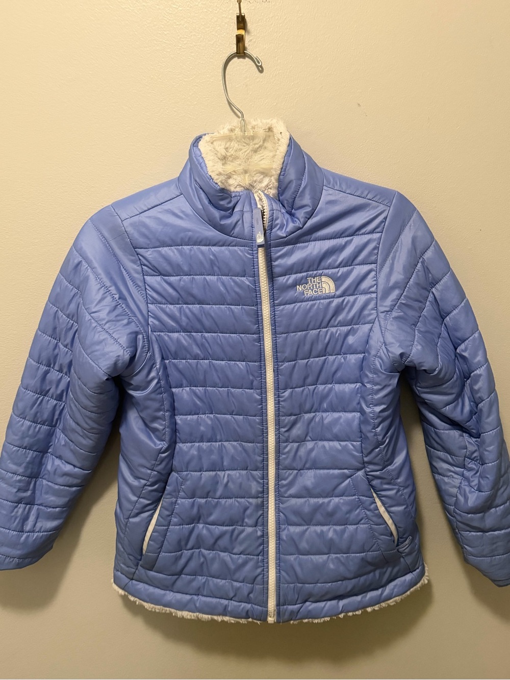 Girls reversible North Face jacket large size 14-16